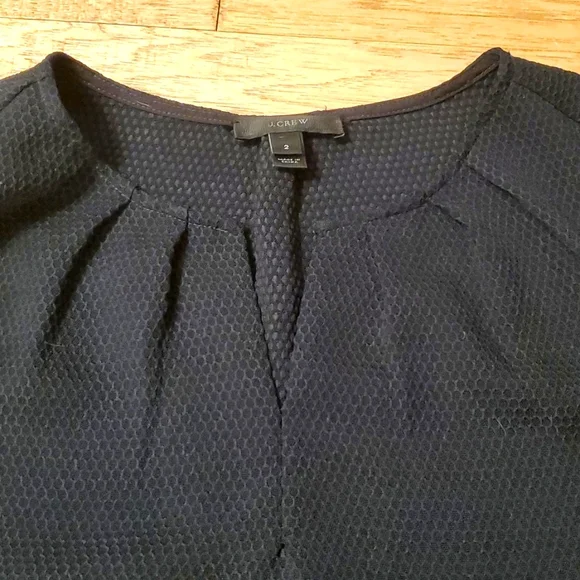 J. Crew Black Shell Top Cap Sleeve Size 2 Small Sleeveless - Picture 5 of 7